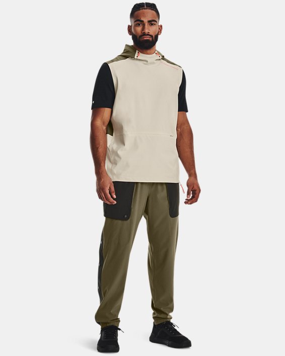 Men's UA RUSH™ Woven Hooded Vest, Brown, pdpMainDesktop image number 2